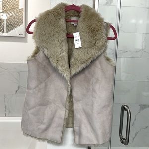 Loft faux fur vest! Brand new, never worn!